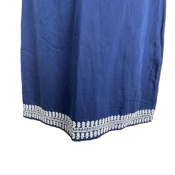 Vineyard Vines Size 6 Blue Sheath Embellished Beaded Trim - Picture 5 of 9